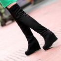 Women's Boots Spring / Fall / Winter Wedges / Fashion Boots Leatherette Outdoor / Casual Wedge Heel / Blue