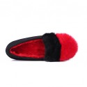 Women's Flats Spring / Fall / Winter Comfort Fur Dress / Casual Flat Heel Slip-on Red / Gray Others