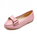 Women's Spring / Summer / Fall / Winter Pointed Toe Leatherette Outdoor / Office & Career / Dress / Casual Flat Heel Black / Pink / White