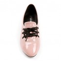 Women's / Girl's Spring / Summer / Fall / Winter Pointed Toe Patent Leather Outdoor / Dress / Casual Flat Heel Lace-upBlack / Pink /