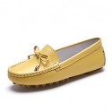 Women's Loafers & Slip-Ons Spring / Fall Comfort / Round Toe Cowhide Office & Career / Casual Flat shoes