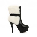 Women's Boots Fall / Winter Fashion BootsCasual Stiletto Heel Fur Black / White Others